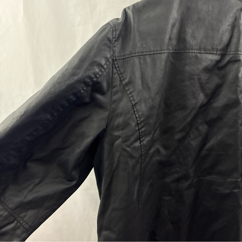 Express Jacket Mens Large Black Utility Pockets Full Zip Snap Front - Picture 11 of 13